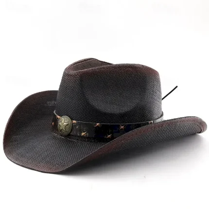 Men's Sun Hat Cowboy Hat Fedora Trilby Hat Black Red Polyester Vintage Style Fashion 18th Century State of Texas Daily Theme Party Solid / Plain Color